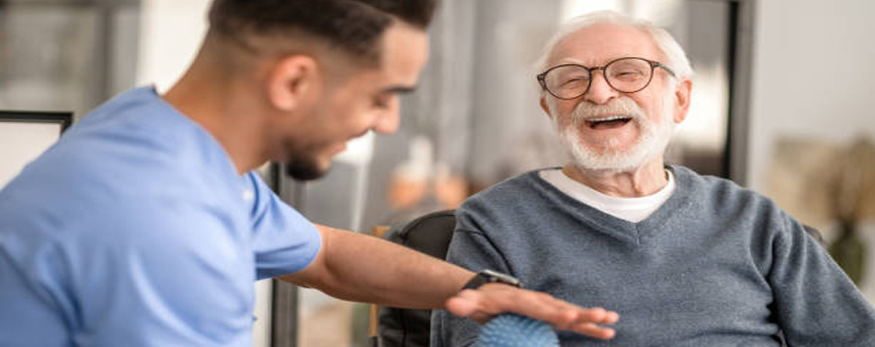 Elderly woman and doctor