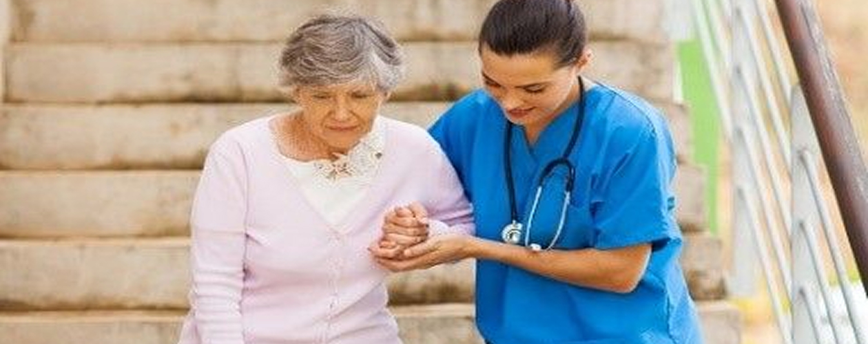 Elderly woman and doctor