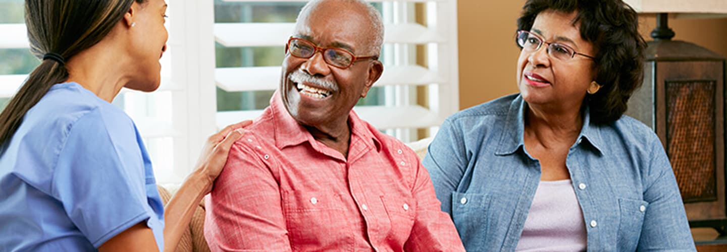 Caregiver providing home care support